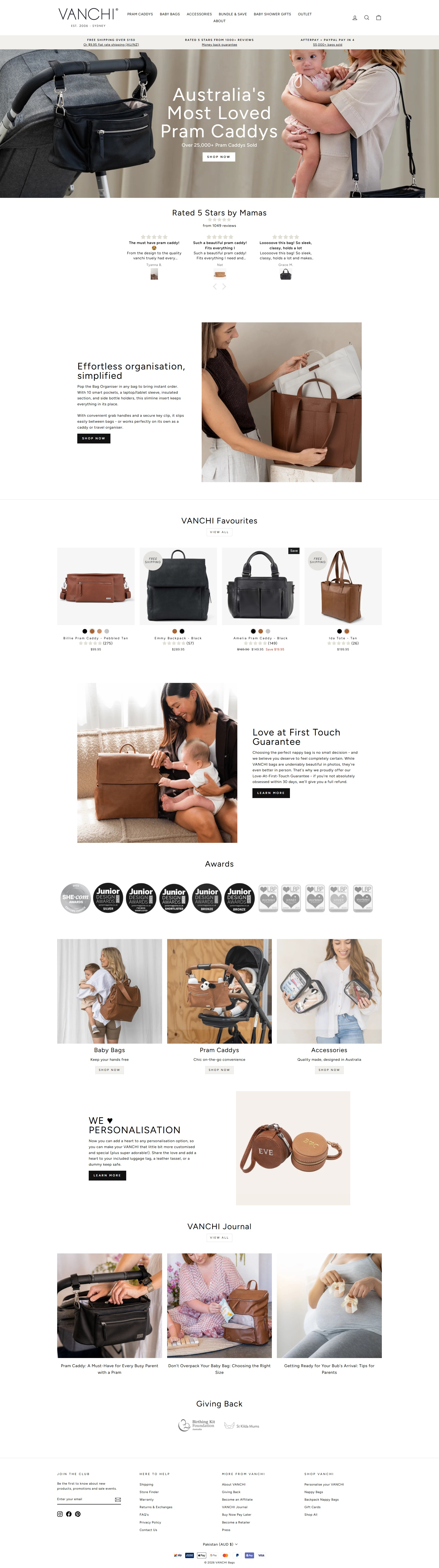 VANCHI – Complete Shopify Store Development