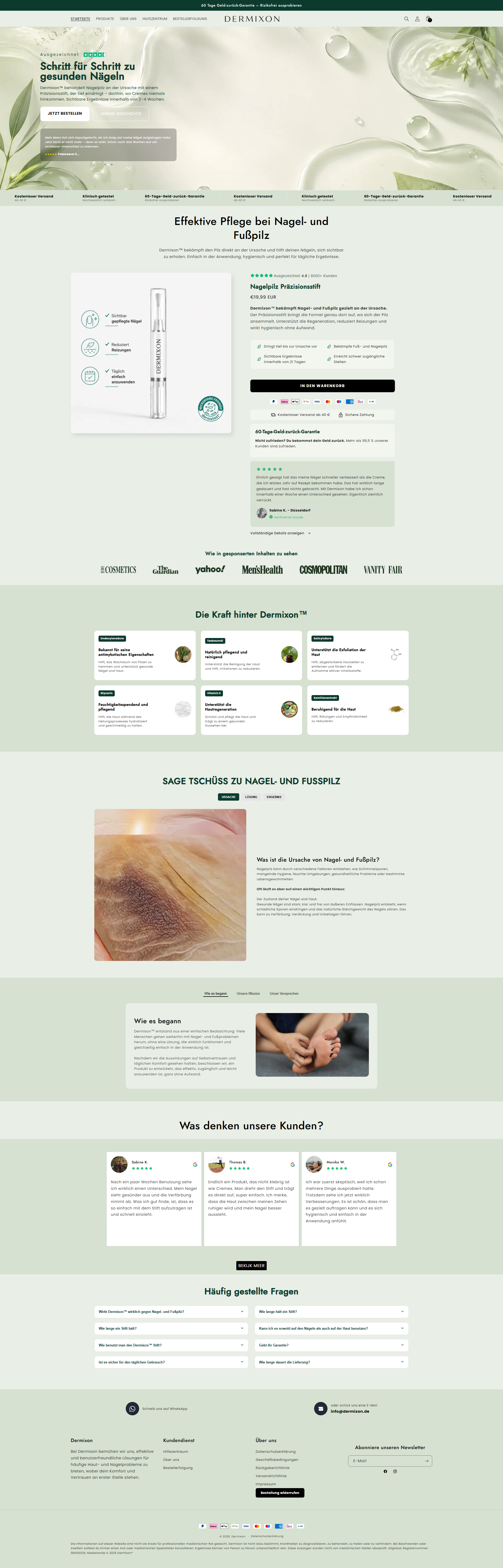 Dermixon – Custom One-Product Shopify Store