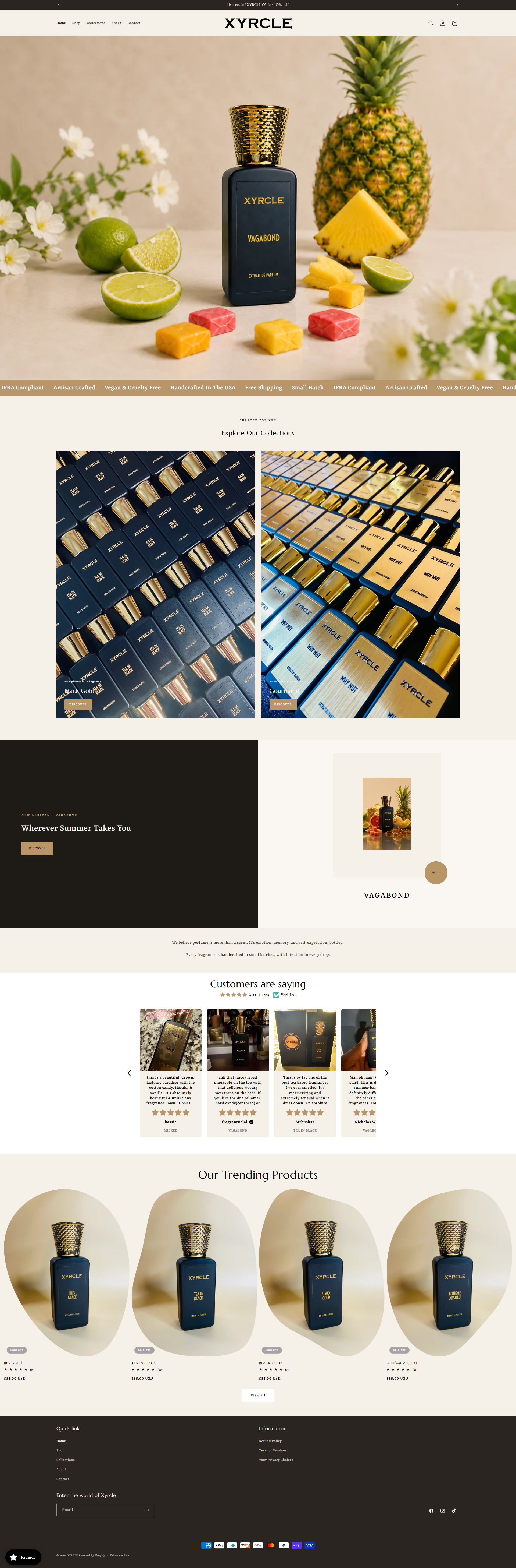 XYRCLE – Complete Shopify Store Development